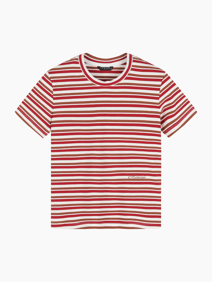 Red striped t-shirt - sisley k short sleeve t-shirt - Red | Sisley K image number 1
